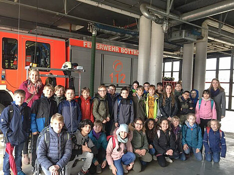 Klasse 7 bei der Berufsfeuerwehr Bottrop